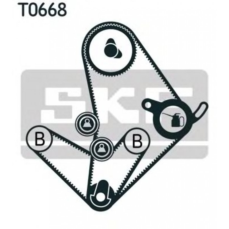 VKMA 95010 SKF Комплект (ремінь+ролики)